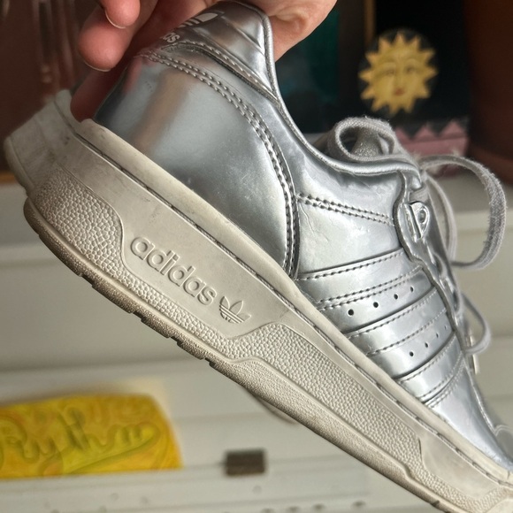 adidas Metallic Silver Athletic Shoes Size Men’s 7 - Picture 3 of 13